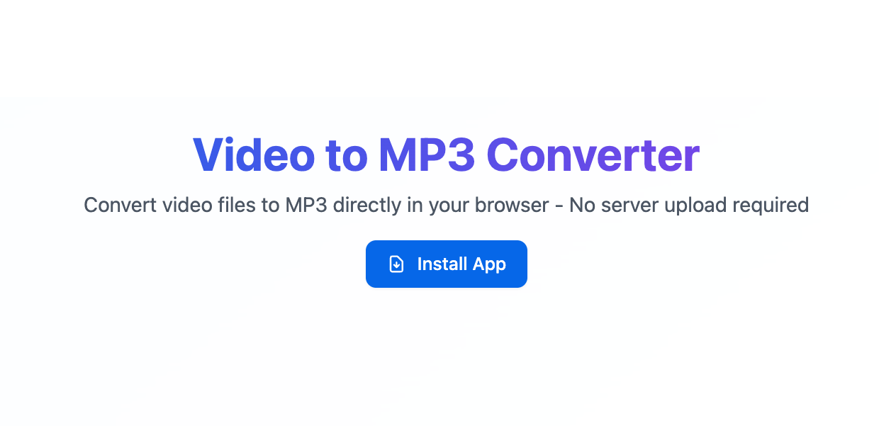 Video to MP3 Converter